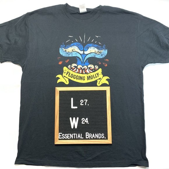 Flogging Molly Shirt Adult Extra Large Black Graphic Band Tee - Picture 5 of 5